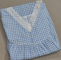 Cotton Pleated, With Pockets, No Open Large Printed Nighty