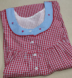 Cotton Pleated, With Pockets, Half Open Medium Printed Nighty