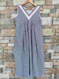 Cotton Pleated, Side zip, With Pockets, Sleeveless, Side elastic Small Printed Maternity Wear