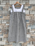 Cotton Pleated, With Pockets, Back A-line, Sleeveless, Side elastic Large Printed Frock Nighty