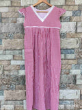 Cotton Pleated, Side zip, With Pockets, Back A-line, Sleeveless, Side elastic Large Printed Maternity Wear