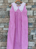 Cotton Pleated, Side zip, With Pockets, Back A-line, Sleeveless, Side elastic Large Printed Maternity Wear