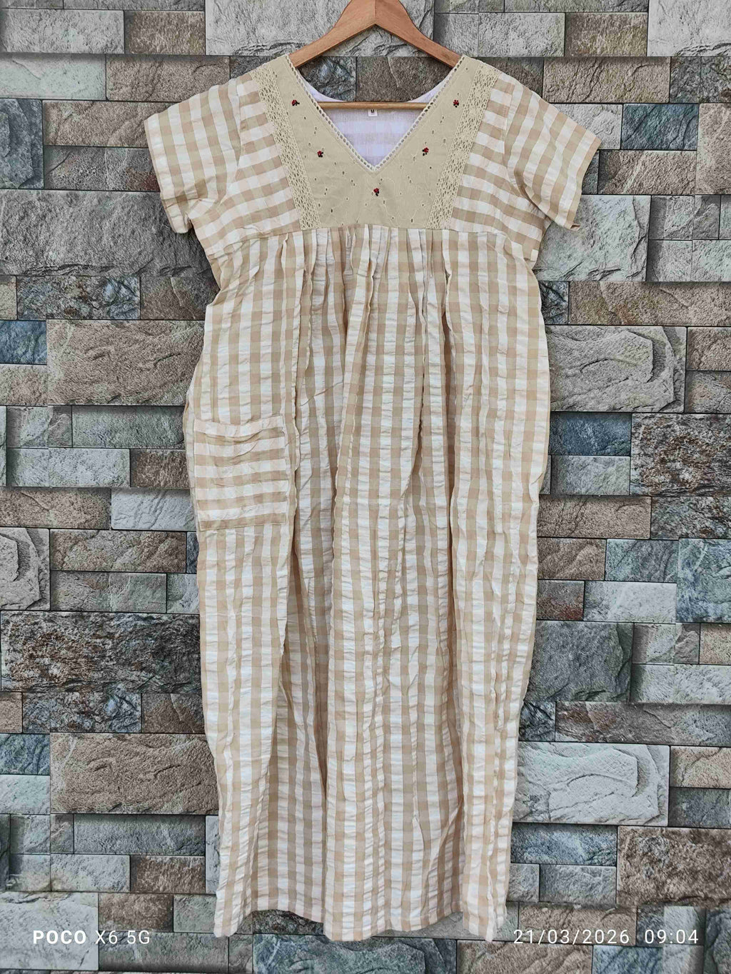 Cotton Pleated, Side zip, With Pockets, Side elastic Large Printed Maternity Wear