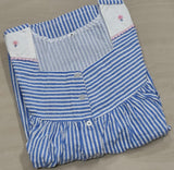 Cotton Pleated, With Pockets, Half Open Medium Printed Nighty