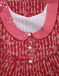 Cotton Pleated, With Pockets, Half Open Medium Printed Nighty