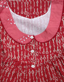 Cotton Pleated, With Pockets, Half Open Medium Printed Nighty