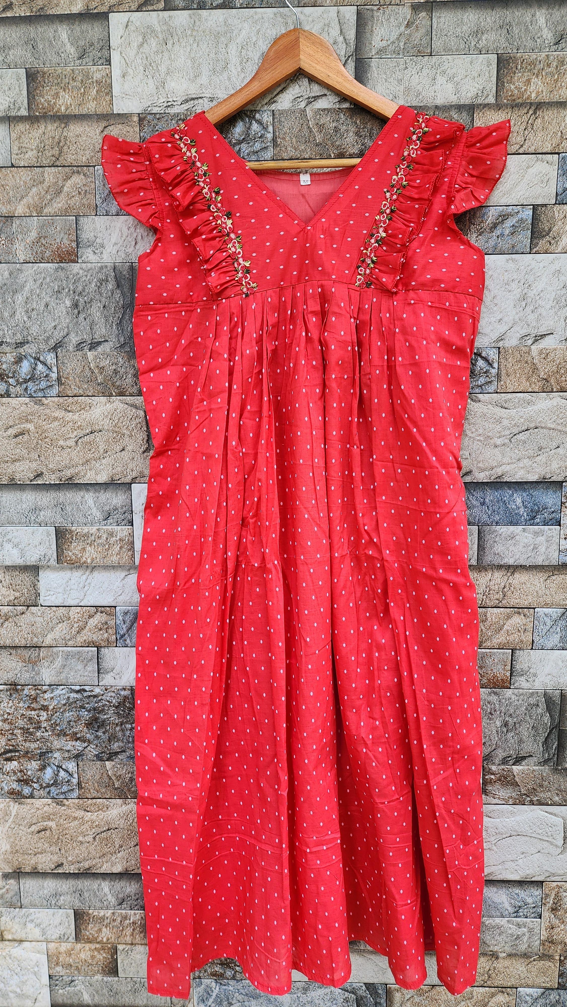 Soft Cotton Pleated, Side zip, With Pockets Medium Printed Maternity Wear