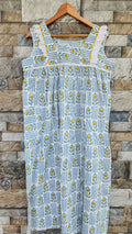 Soft Cotton Pleated, With Pockets, Central zip Medium Printed Maternity Wear