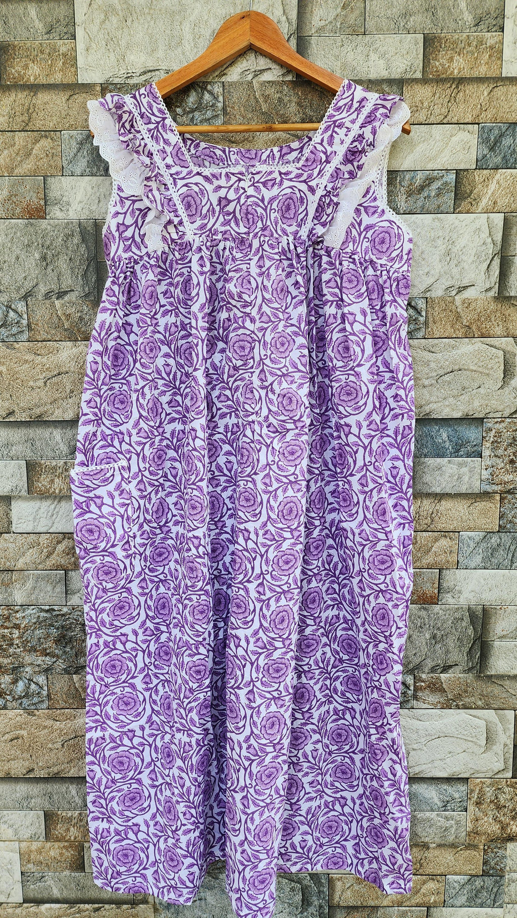 Soft Cotton Pleated, With Pockets, Central zip Medium Printed Maternity Wear