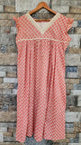 Soft Cotton Pleated, Side zip, With Pockets Medium Printed Maternity Wear