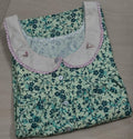 Soft Cotton Pleated, With Pockets, Half Open Large Printed Nighty