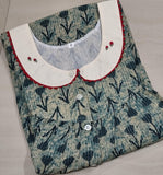 Bantex Pleated, With Pockets, Half Open Small Printed Nighty