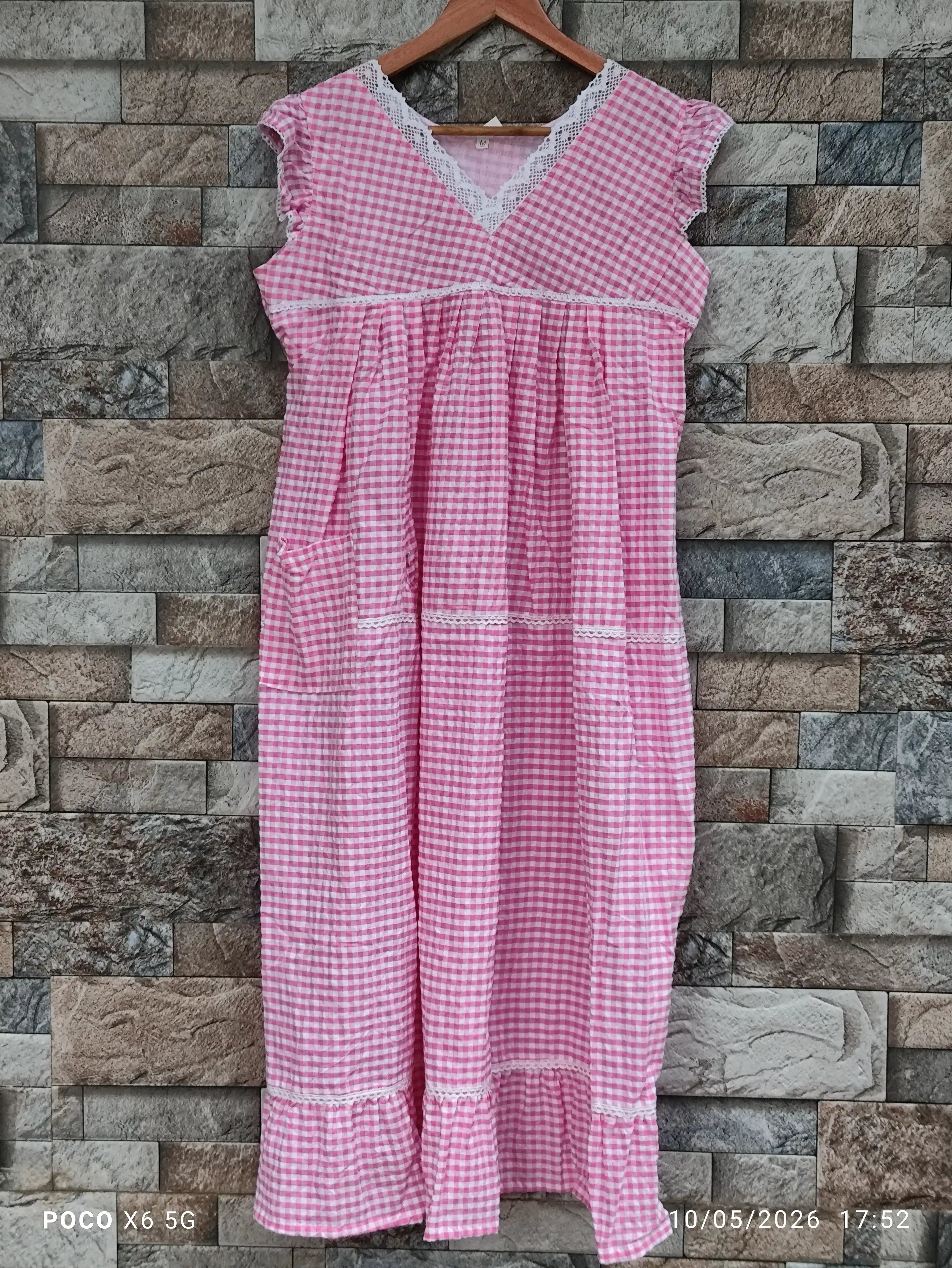 Cotton Pleated, Side zip, With Pockets, Back A-line Medium Printed Maternity Wear