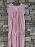 Cotton Pleated, Side zip, With Pockets, Back A-line Large Printed Maternity Wear