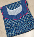 Cotton Pleated, With Pockets, No Open Small Printed Nighty
