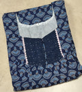 Cotton Pleated, With Pockets, No Open Medium Printed Nighty