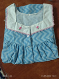 Bantex Pleated, With Pockets, Half Open Small Printed Nighty