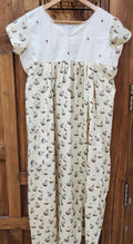 Soft Cotton Pleated, Side zip, With Pockets, Side elastic Medium Printed Maternity Wear