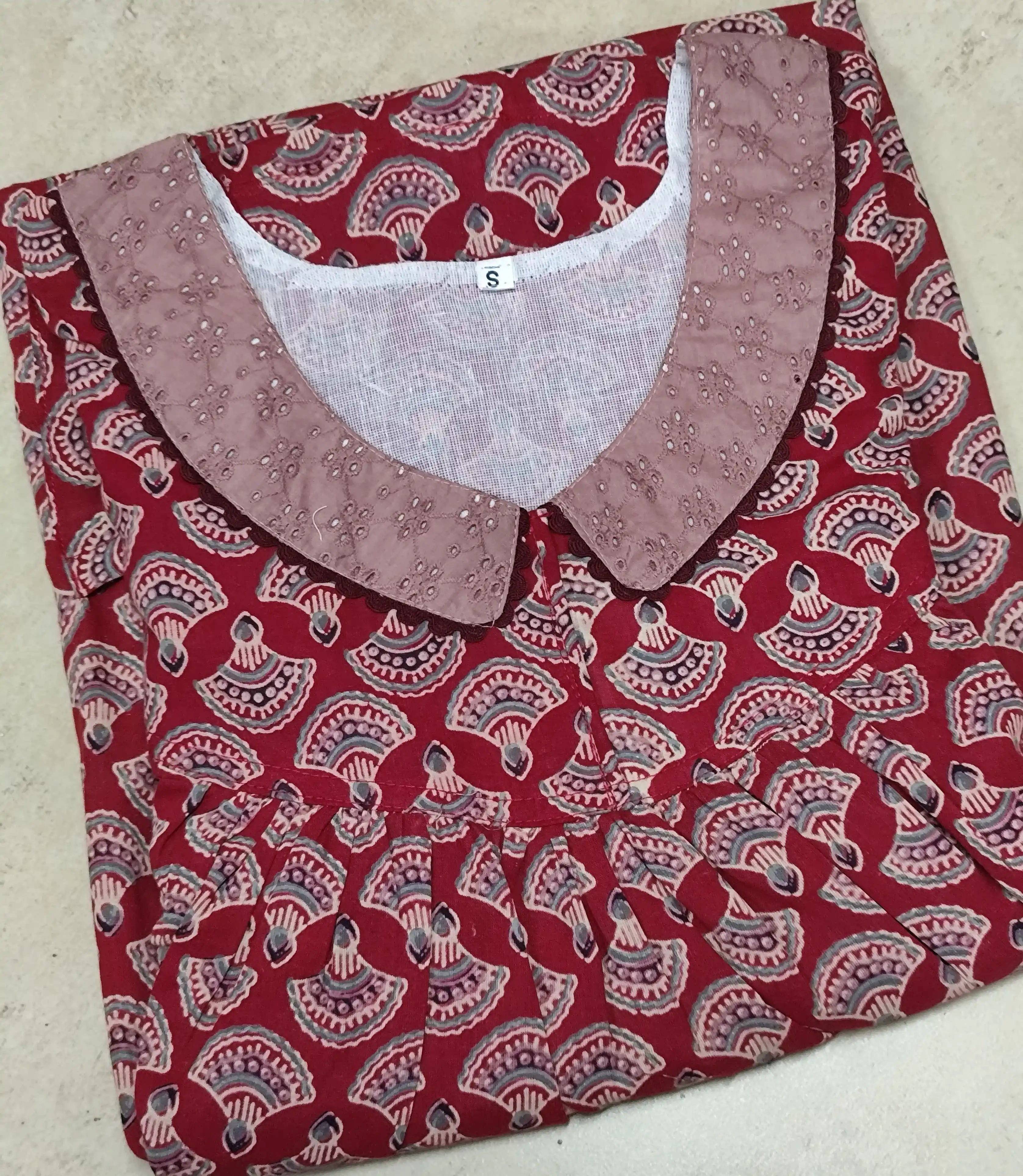 Bantex Pleated, With Pockets, No Open Small Printed Nighty