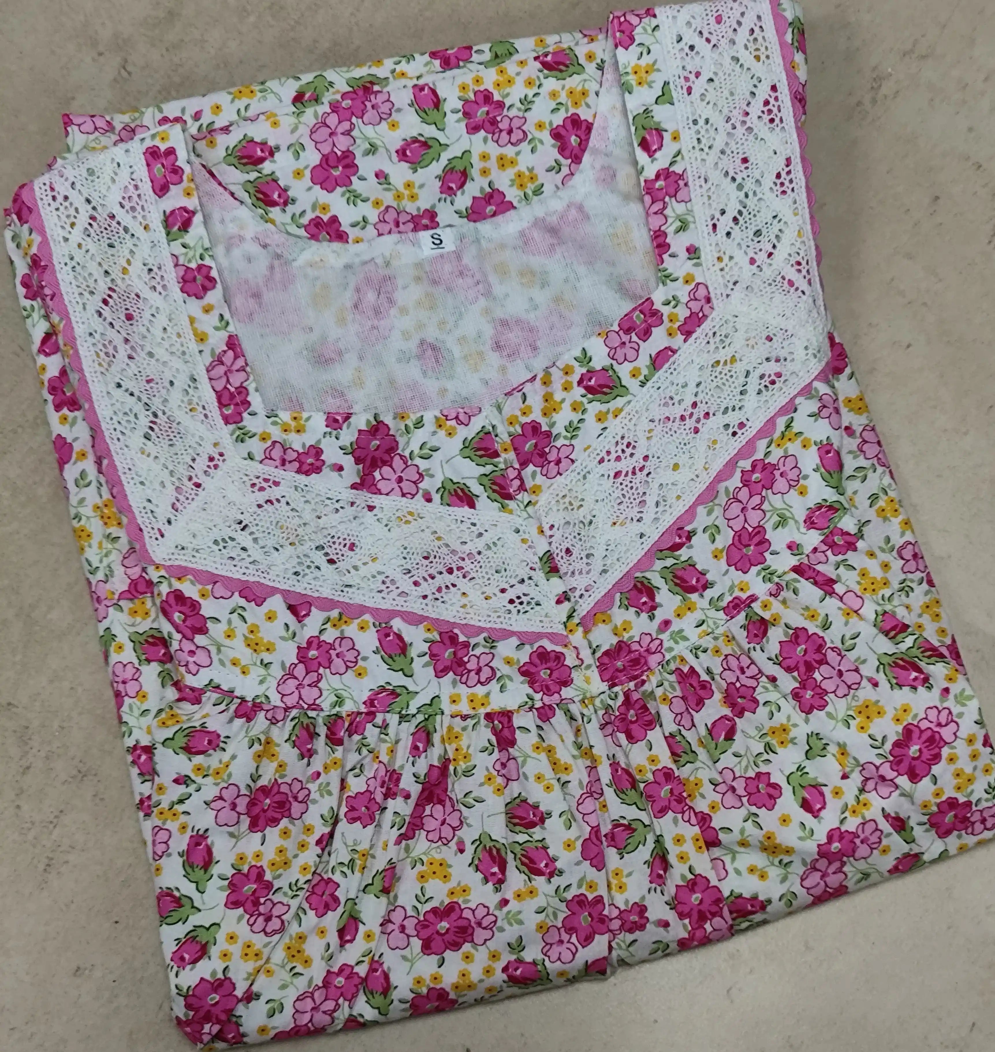 Bantex Pleated, With Pockets, No Open Small Printed Nighty