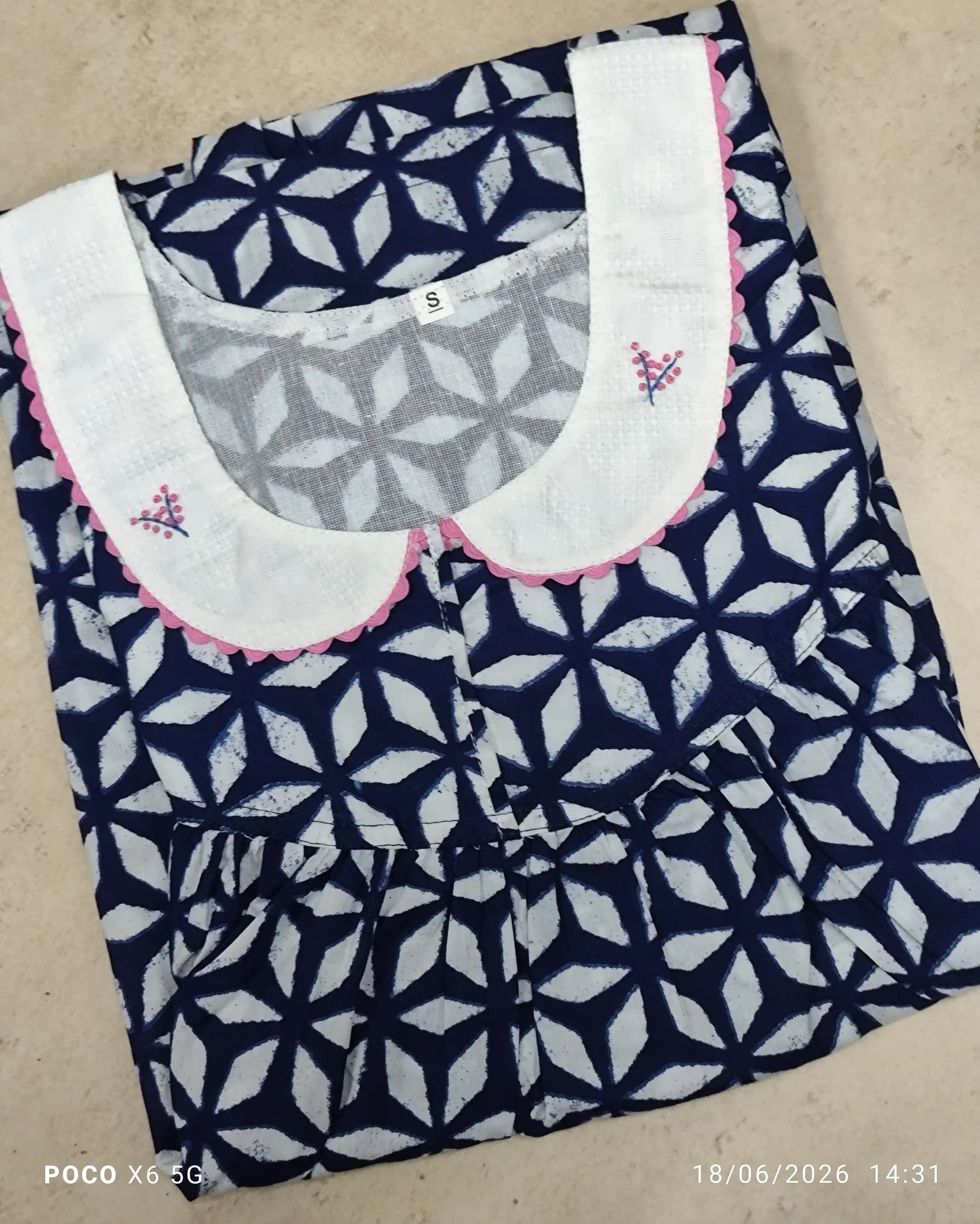 Bantex Pleated, With Pockets, No Open Small Printed Nighty