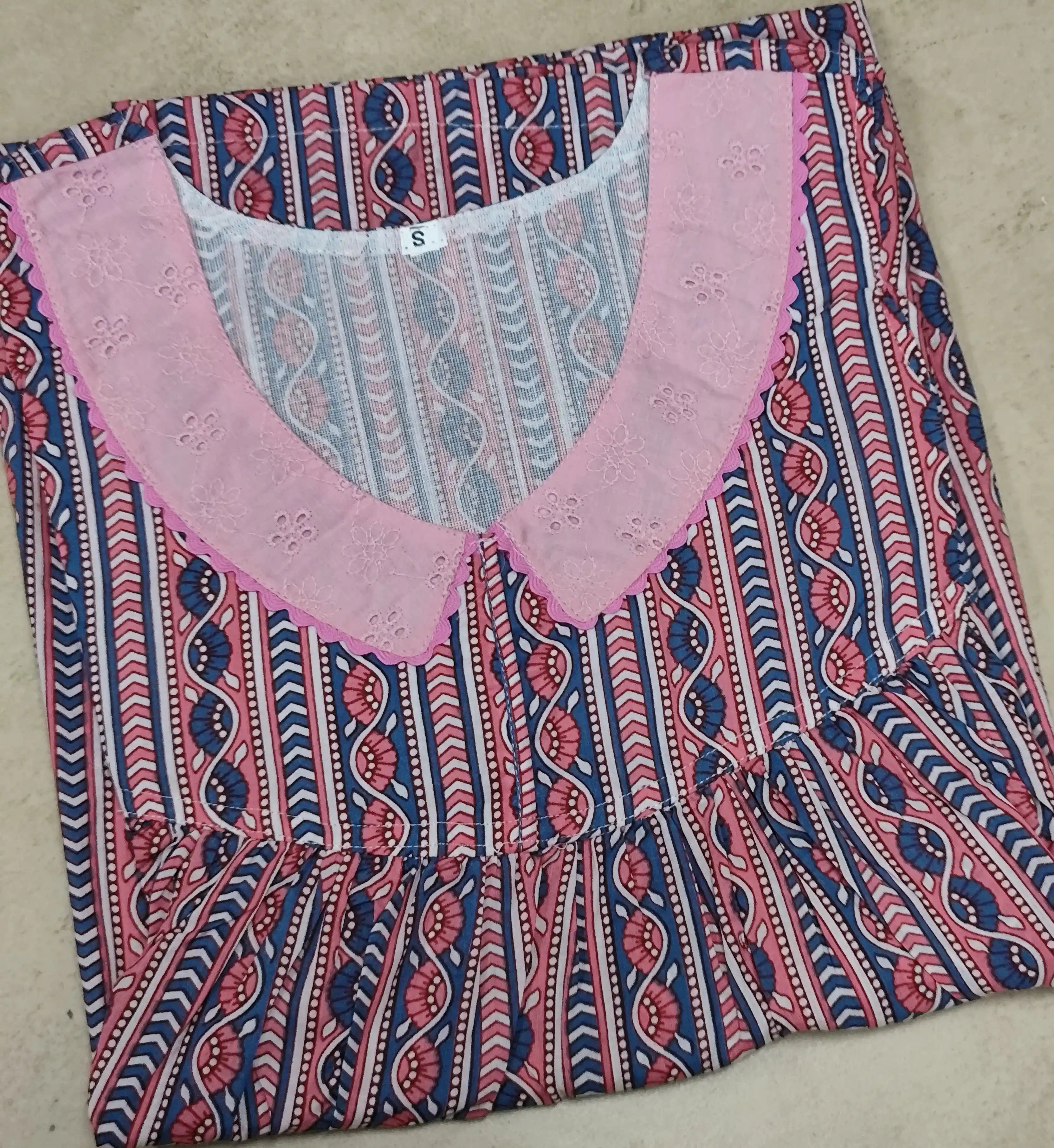 Bantex Pleated, With Pockets, No Open Small Printed Nighty