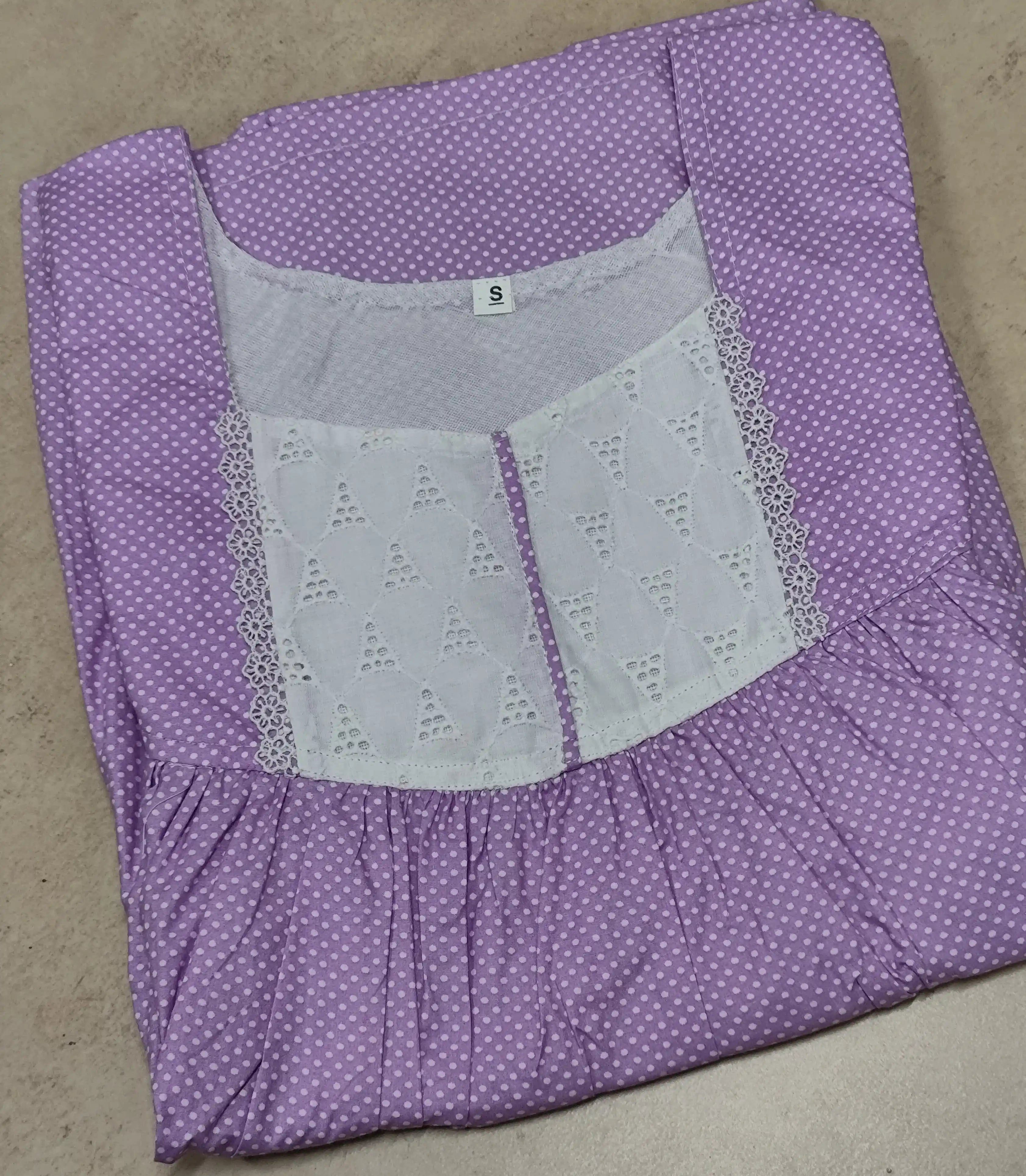 Bantex Pleated, With Pockets, No Open Small Printed Nighty