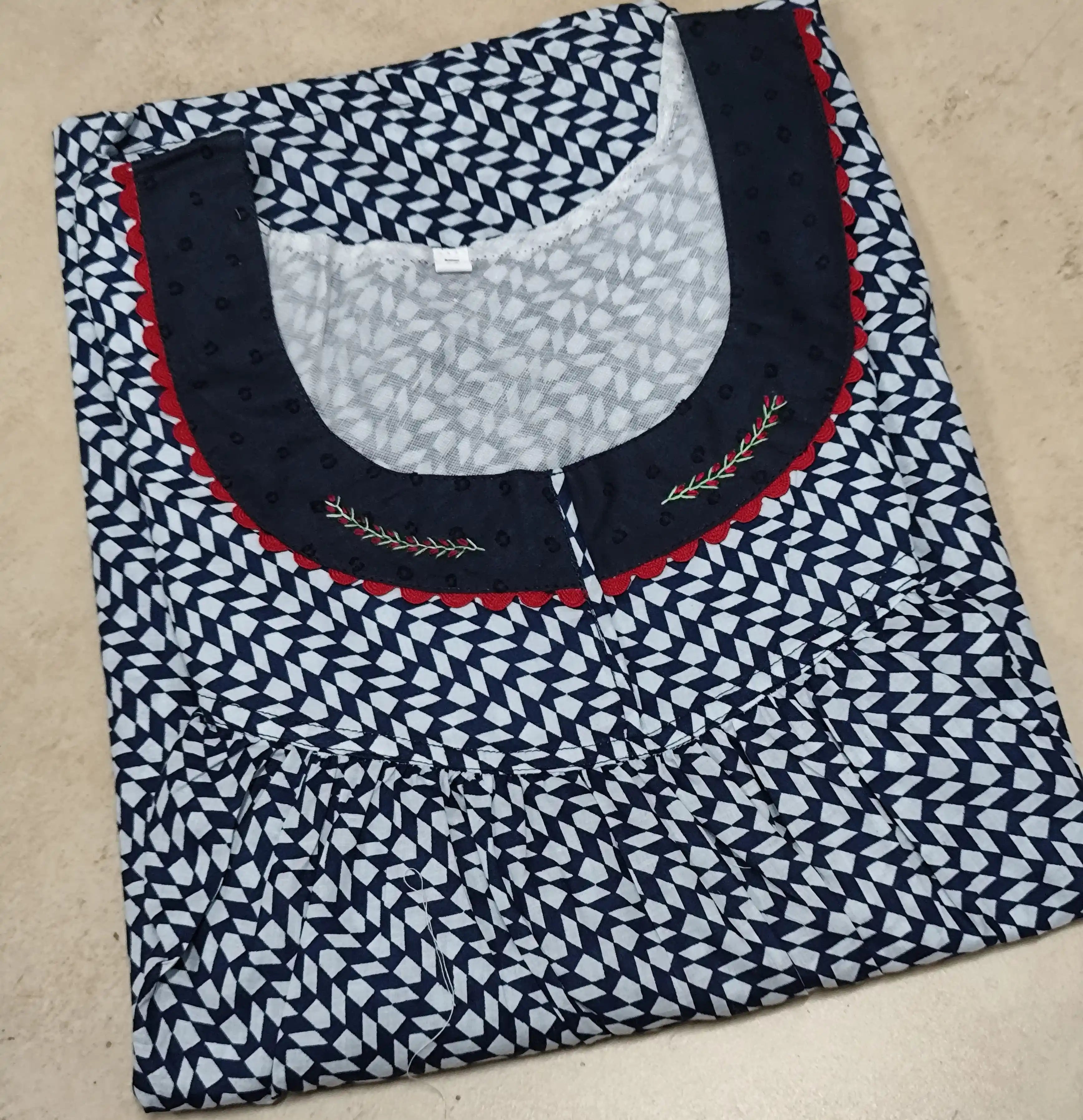 Bantex Pleated, With Pockets, No Open Small Printed Nighty