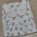 Cotton Pleated, With Pockets, No Open Medium Printed Nighty