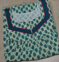 Cotton Pleated, With Pockets, No Open Medium Printed Nighty