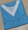 Cotton Pleated, With Pockets, No Open Medium Printed Nighty