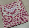 Cotton Pleated, With Pockets, No Open Medium Printed Nighty