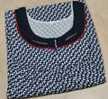 Cotton Pleated, With Pockets, No Open Medium Printed Nighty