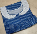 Cotton Pleated, With Pockets, No Open Large Printed Nighty