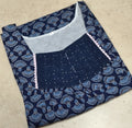 Cotton Pleated, With Pockets, No Open Large Printed Nighty