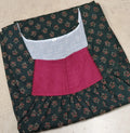 Cotton Pleated, With Pockets, No Open Large Printed Nighty