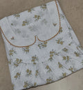 Cotton Pleated, With Pockets, No Open Large Printed Nighty