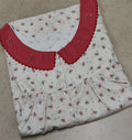 Cotton Pleated, With Pockets, No Open Large Printed Nighty