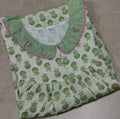 Soft Cotton Pleated, With Pockets, No Open Large Printed Nighty
