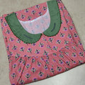Soft Cotton Pleated, With Pockets, No Open Small Printed Nighty