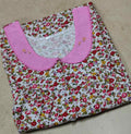 Soft Cotton Pleated, With Pockets, No Open Large Printed Nighty