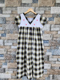 Cotton Pleated, Side zip, Tying String, With Pockets, Sleeveless Large Printed Maternity Wear