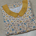 Cotton Pleated, With Pockets, Half Open, Side elastic Medium Printed Maternity Wear