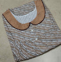 Cotton Pleated, With Pockets, Half Open Large Printed Nighty