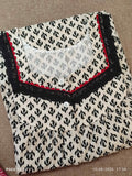 Cotton Pleated, With Pockets, Half Open Medium Printed Nighty