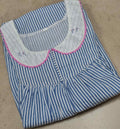 Cotton Pleated, With Pockets, No Open Medium Printed Nighty