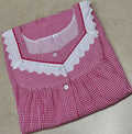 Cotton Pleated, Full Open Medium Printed Nighty