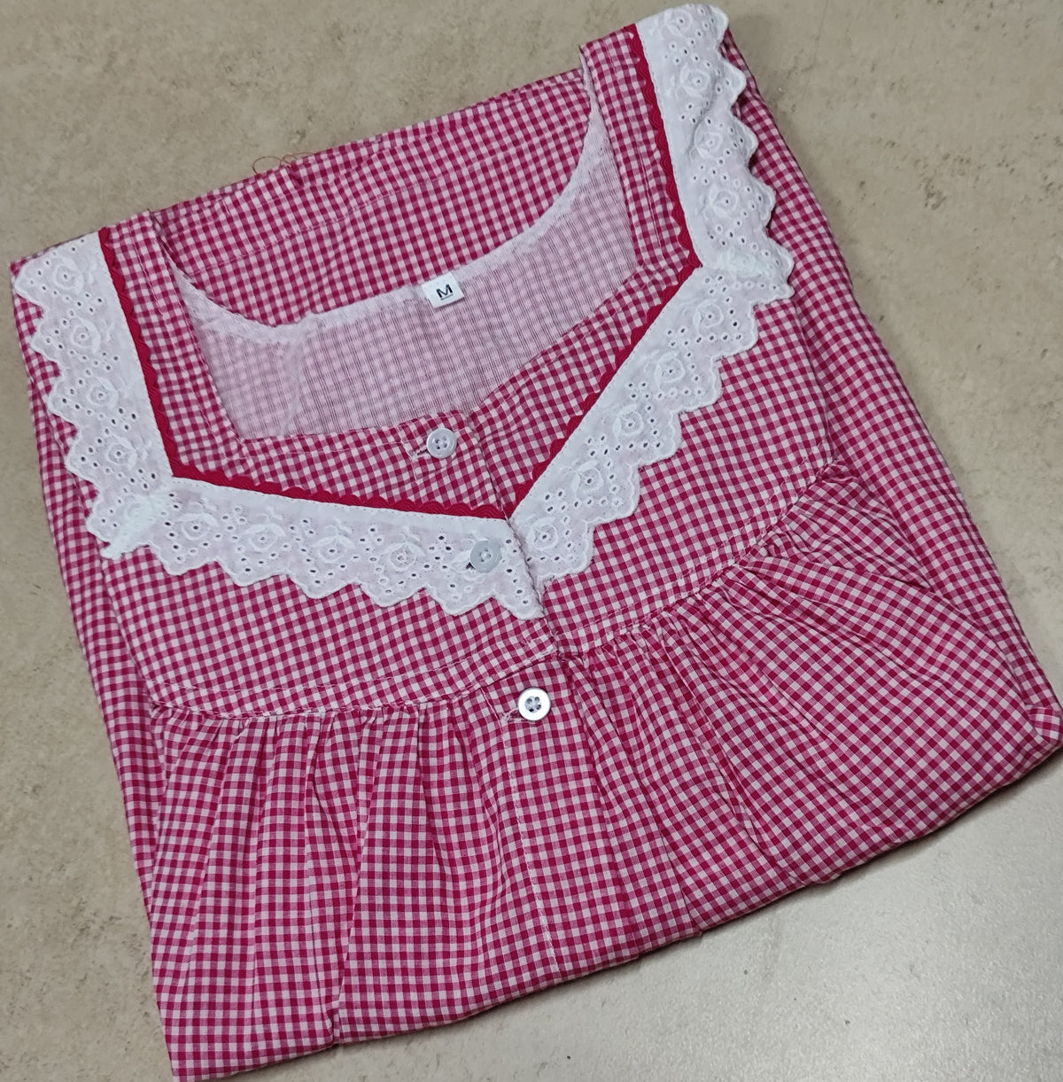 Cotton Pleated, Full Open Medium Printed Nighty