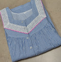 Bantex Pleated, With Pockets, Half Open Small Printed Nighty