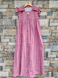 Cotton With Pockets, Full Open Large Printed Frock Nighty